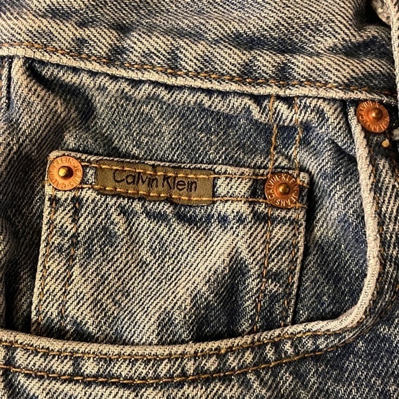 Vintage CK Calvin Klein | Button Fly High Rise Jeans Blue Tagged Size 7/32 - Picture 4 of 8